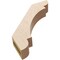 Ekena Millwork 3-inch W x 16-inch D x 16-inch H Olympic Rough Cedar Woodgrain TimberThane Knee Brace, Primed BRCUR03X16X16OLYRCPR - alternate 4